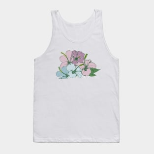 Blue and purple hibiscus flowers Tank Top